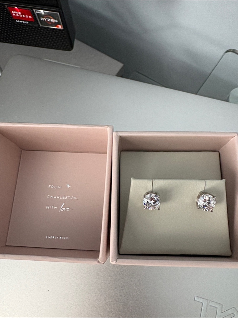 Everly Silver-Tone Clear Crystal Round Stud Earrings